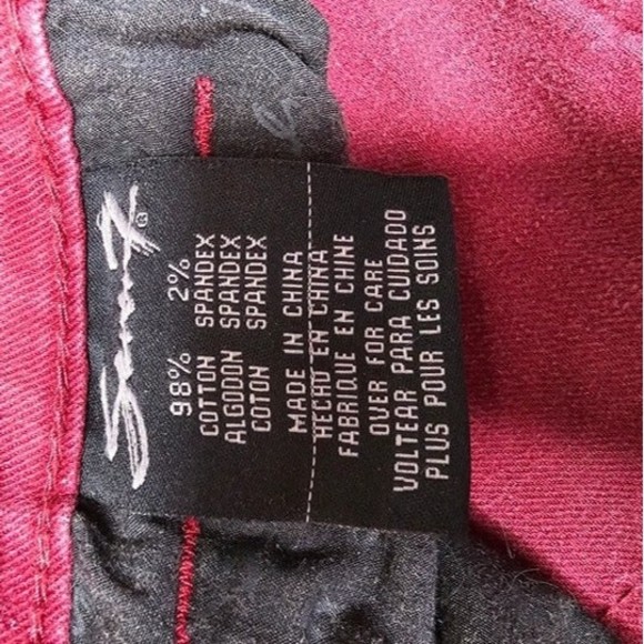 Seven7 Red Skinny Denim Leggings Pants, Women's Size 10 - Picture 5 of 8